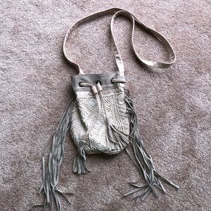 Fringe shoulder purse